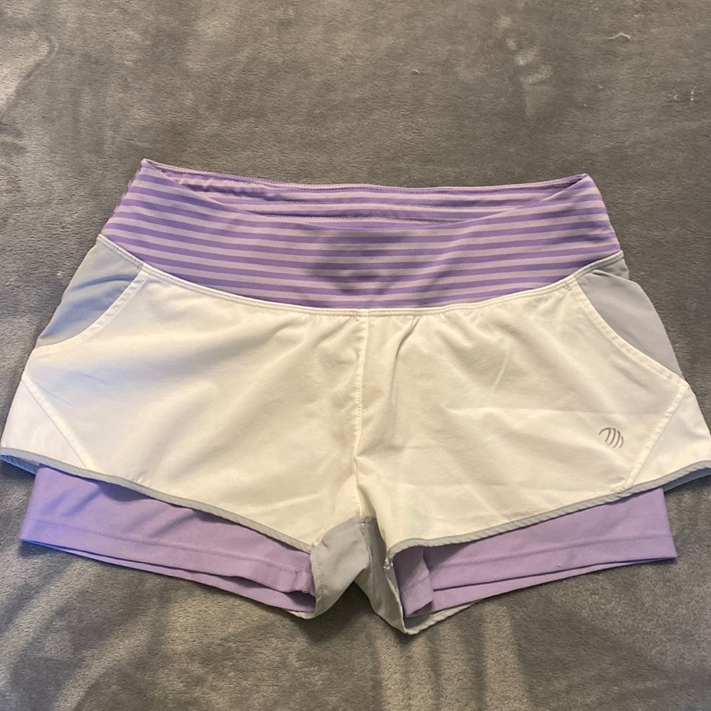 Athletic shorts medium white and purple MPG